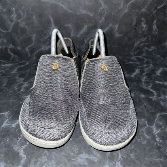 Olukai Nohea Mesh Slip On Grey Casual Beach Loafer Sneakers Shoes Mens Size 8 - Picture 2 of 8